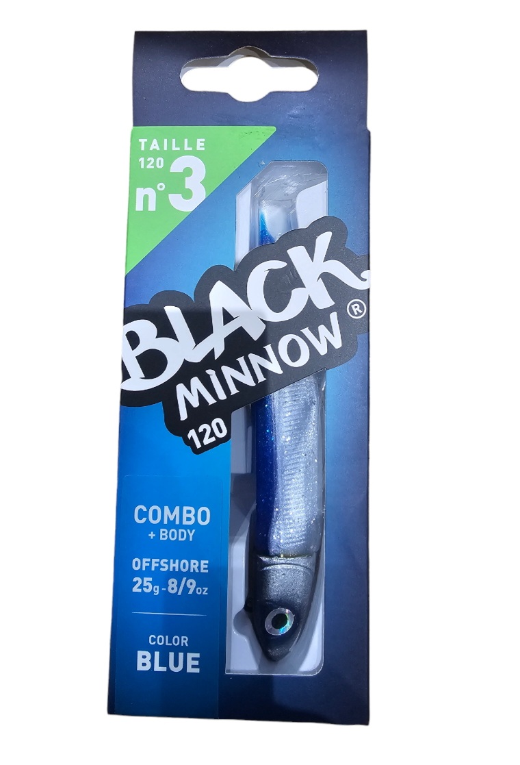 Black Minnow Combo Off Shore 25gr Electric Blue - Caimi & Allen