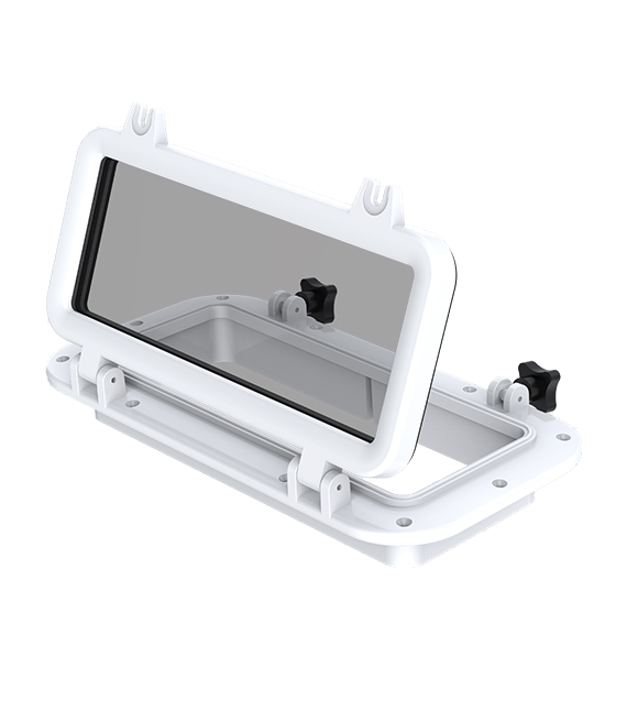 Hublot rectangulaire blanc