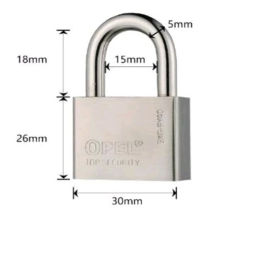 Fermeture a cadenas 30mm OPEL