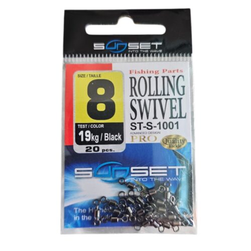 Emerillon sunset Rolling swivel sz8 19kg 20pcs