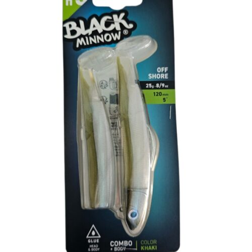 Black minnow combo off shore 25gr sz3 120mm kaki