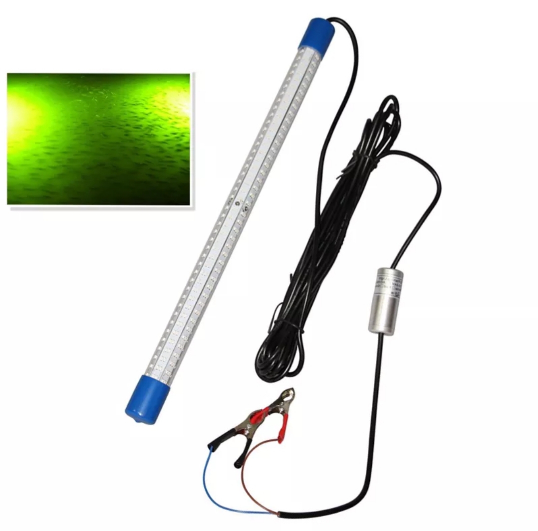 Lampe led calamar et poisson verte