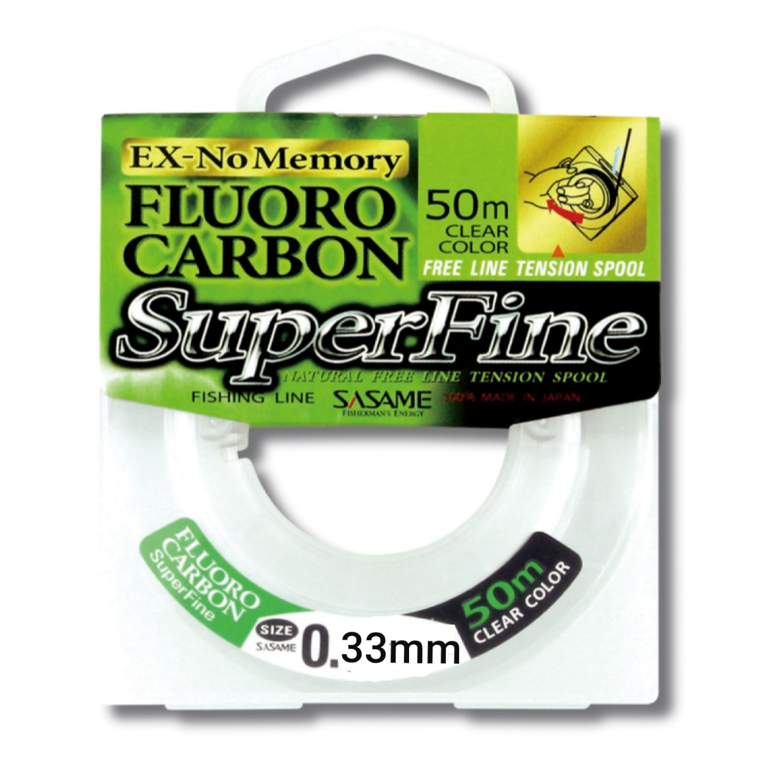 FIL FLUORO CARBON - 50 M Diamètre 0.33mm- Sasame