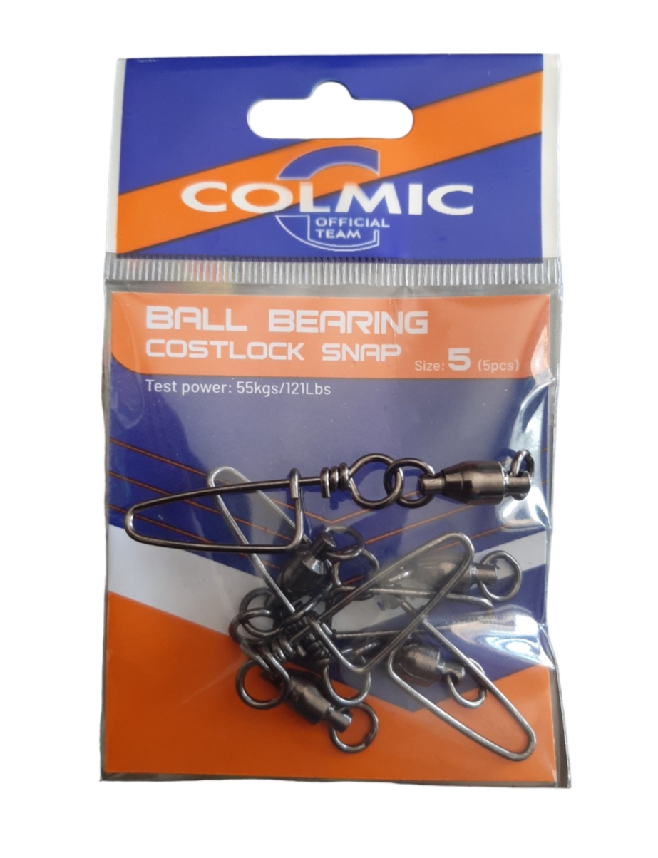 Ball bearing costlock snap- sz5 5pcs 55kg - COLMIC - Accessoires