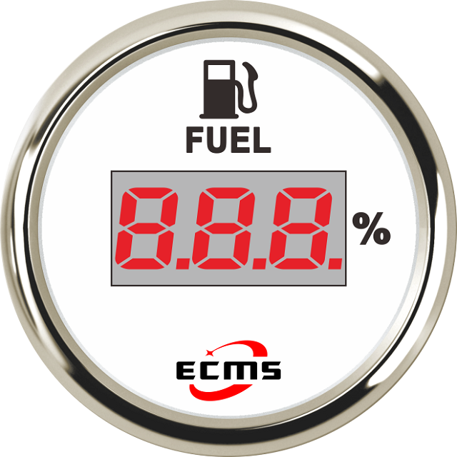 Indicateur niveau carburant digital blanc
