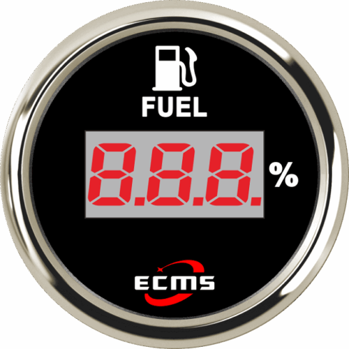 Indicateur niveau carburant digital noir