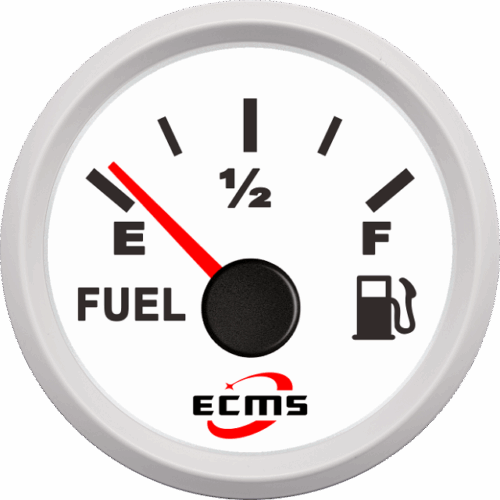 Indicateur essence blanc avec cadre blanc