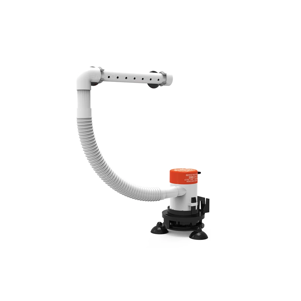 POMPE DE CALE À IMMERSION AVEC AÉRATEUR SEAFLO 350 GPH 12V POUR BATEAU EN CAOUTCHOUC À RECIRCULATION D'EAUl