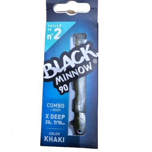 Black minnow combo+body x deep 20gr sz2 90mm khaki