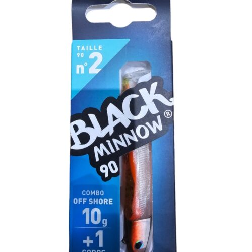 Black minnow combo off shore 10gr sz2 90mm candy green