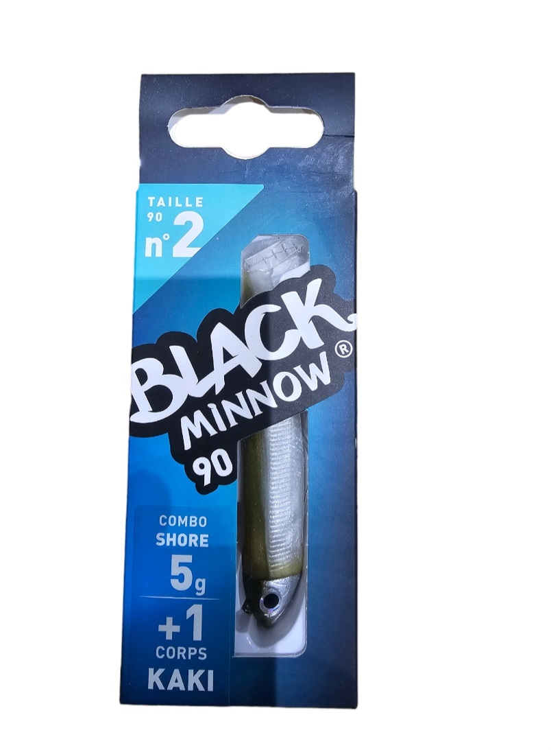 Black minnow combo shore 5gr sz2 90mm kaki