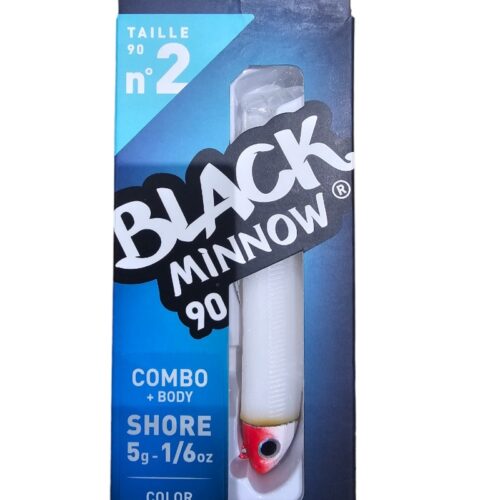 Black minnow combo shore 5gr sz2 90mm white/rouge