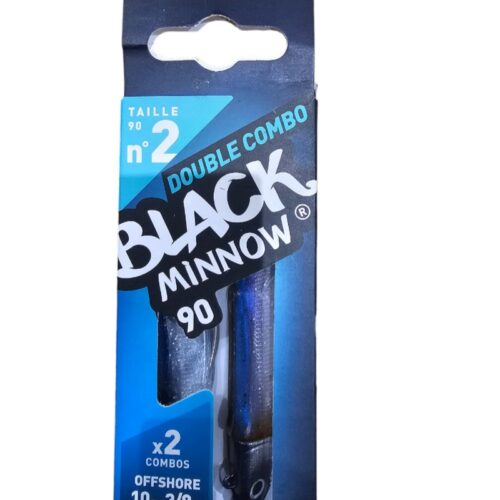 Black minnow double combo search 10gr sz2 90mm blue et electric blue