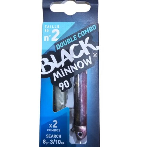 Black minnow double combo search 10gr sz2 90mm spearkling brown et pink