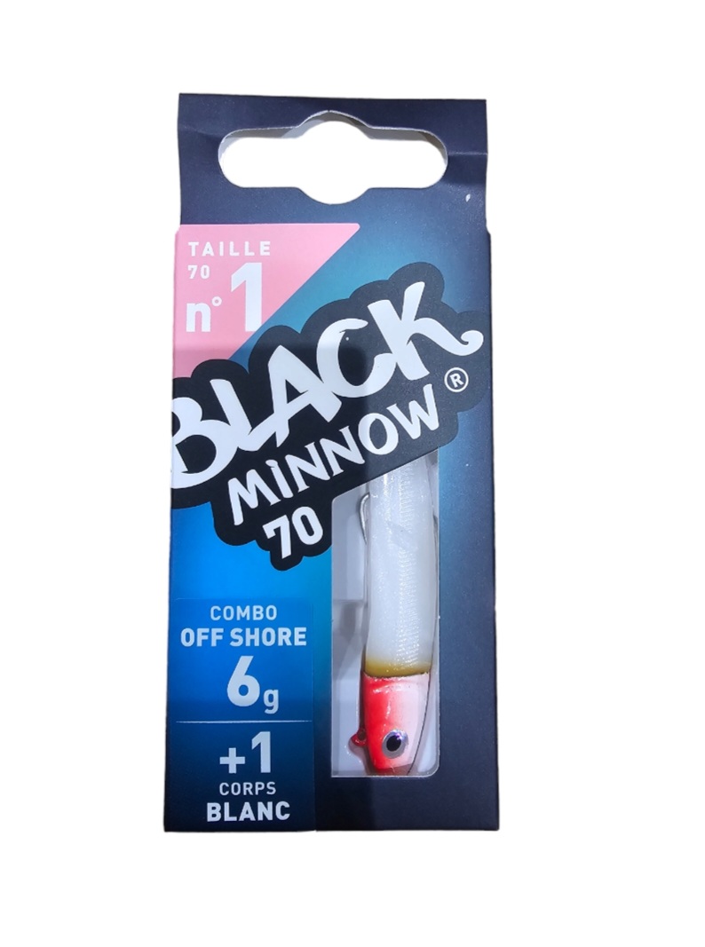Black minnow combo off shore 6gr sz1 70mm