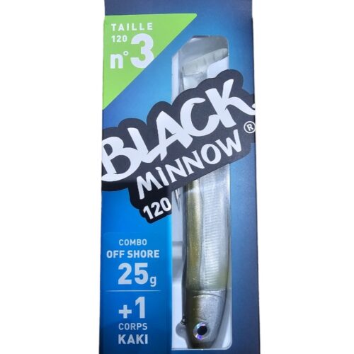 Black minnow combo off shore 25gr sz3 120mm kaki