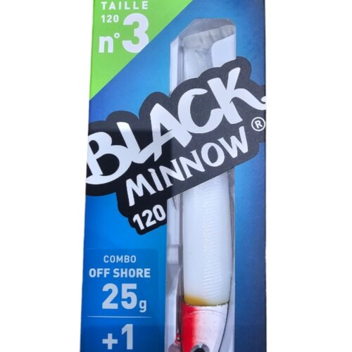 Black minnow combo off shore 25gr sz3 120mm blanc