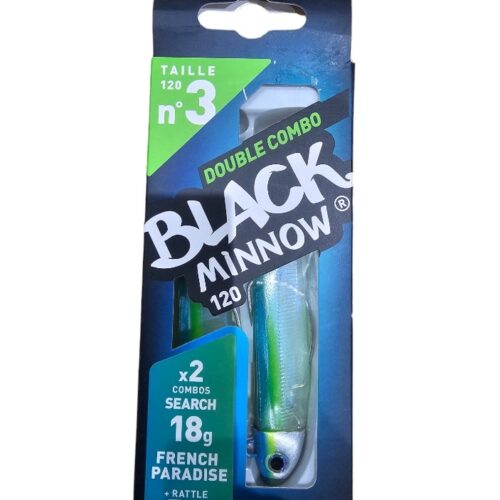 Black minnow double combo search 18gr sz3 120mm frensh paradise