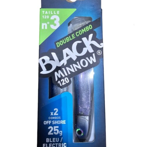 Black minnow double combo search 25gr sz3 120mm blue et electric blue