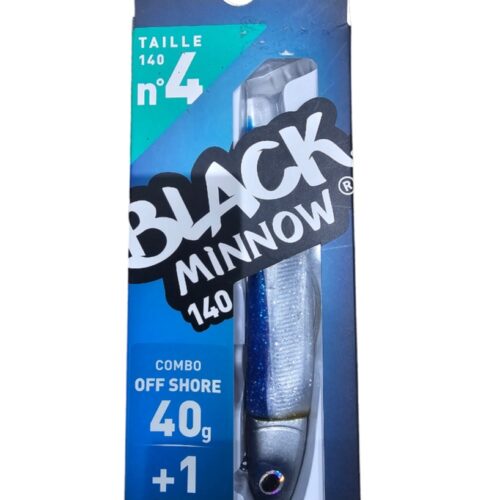 Black minnow combo off shore 40gr sz4 140mm bleu