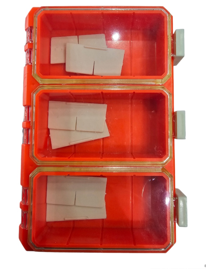 Boite 3 blocs etanche oranger 14cm×9cm