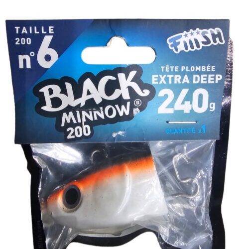 Black minnow tête plombée extra deep 240gr taille 200 n6