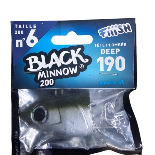 Black minnow tête plombée deep 190gr taille 200 n6