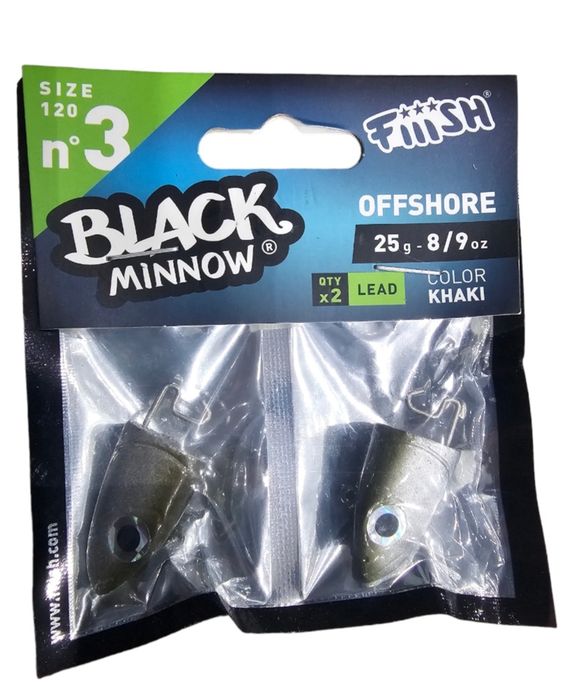 Black minnow tête plombée offshore 25gr taille 120 n3