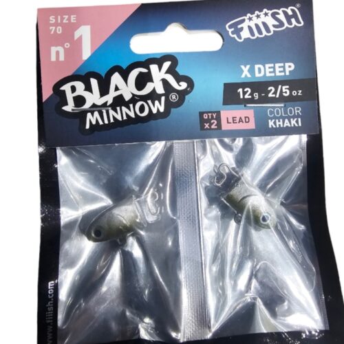 Black minnow tête plombée exdeep 12gr taille 70 n1