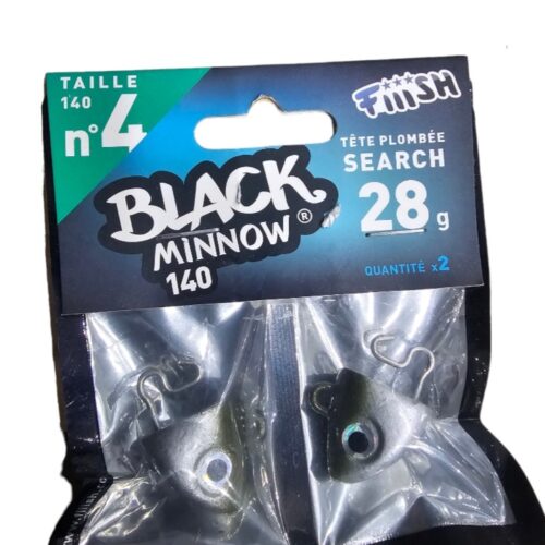 Black minnow tête plombée of 28gr taille 140 n4