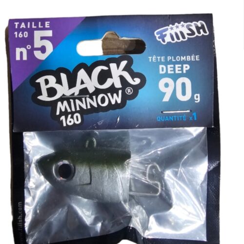 Black minnow tête plombée deep 90gr taille 160 n5
