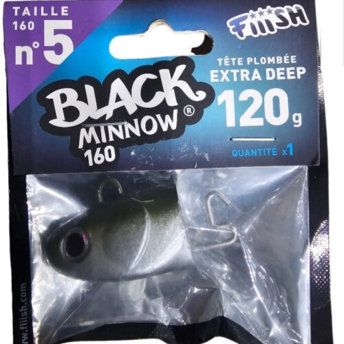 Black minnow tête plombée extra deep 120gr taille 160 n5
