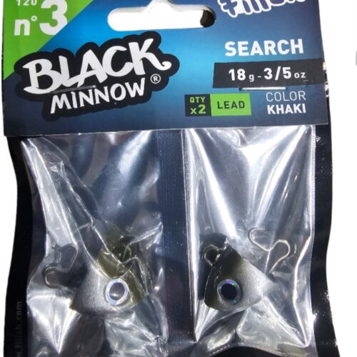 Black minnow tête plombée search 18gr taille 120 n3