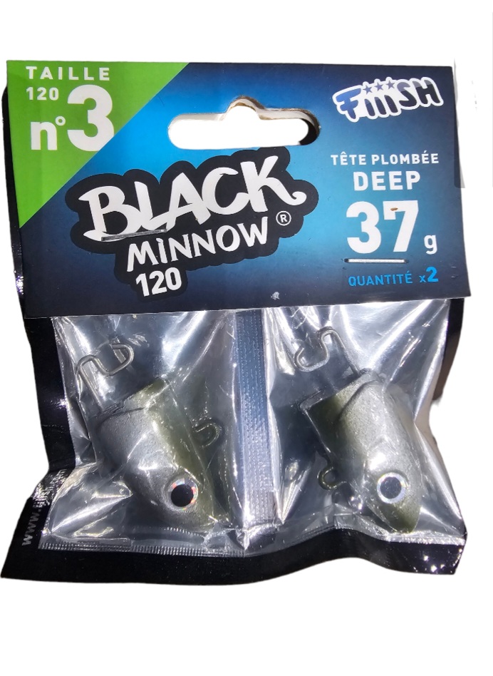 Black minnow tête plombée deep 37gr taille 120 n3