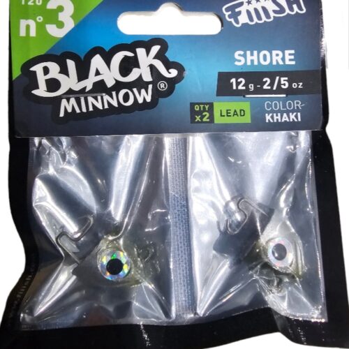Black minnow tête plombée shore 12gr taille 120 n3