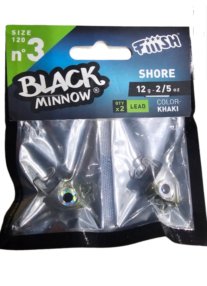 Black minnow tête plombée shore 12gr taille 120 n3