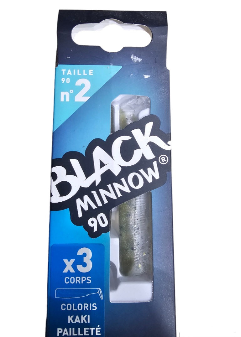 Black minnow 3 corps sz2 90mm kaki pailletée