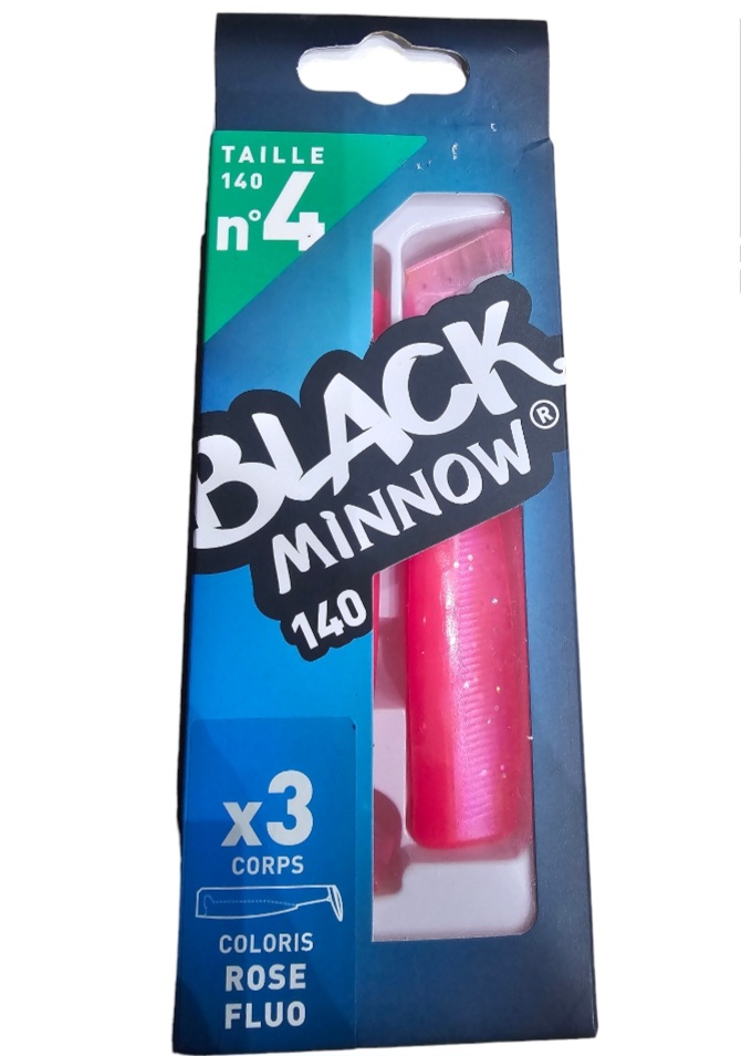 Black minnow 3 corps sz4 140mm rose fluo