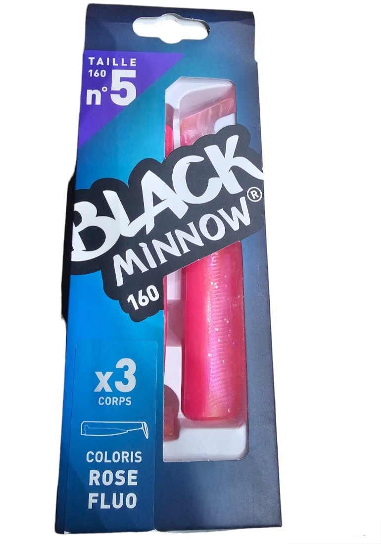 Black minnow 3corps sz5 160mm rose fluo