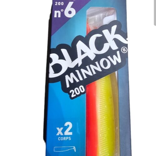 Black minnow 2corps sz6 200mm orange jaune
