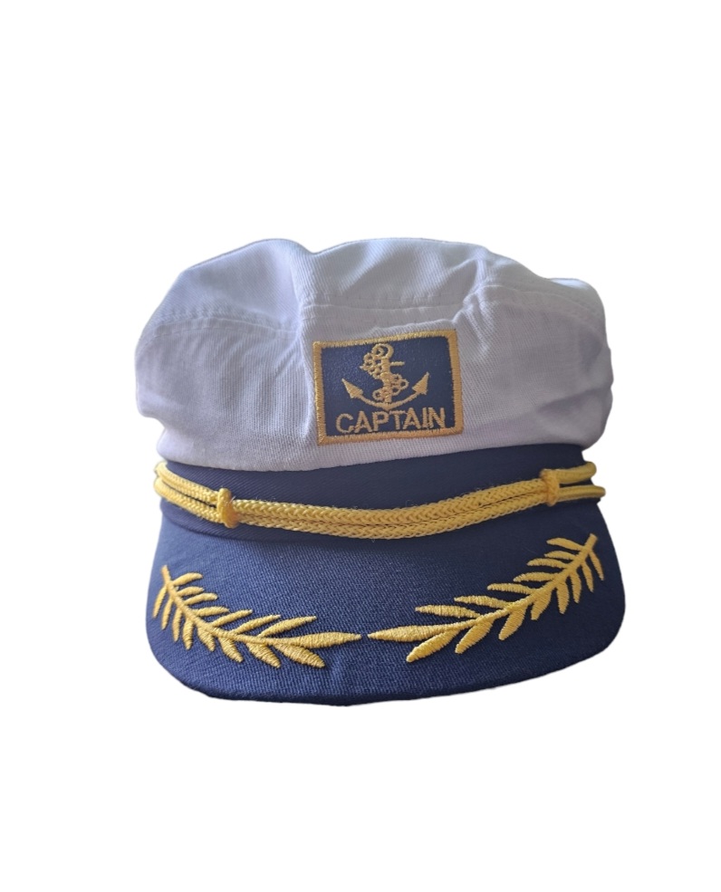Casequette marin captain blanc