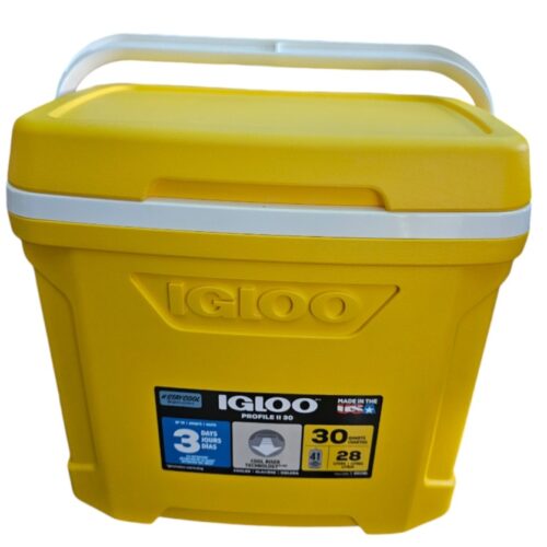 Glacière rigide Igloo Profile II, jaune 30qt (28) lt 46.36cm×45.72×34.29cmt