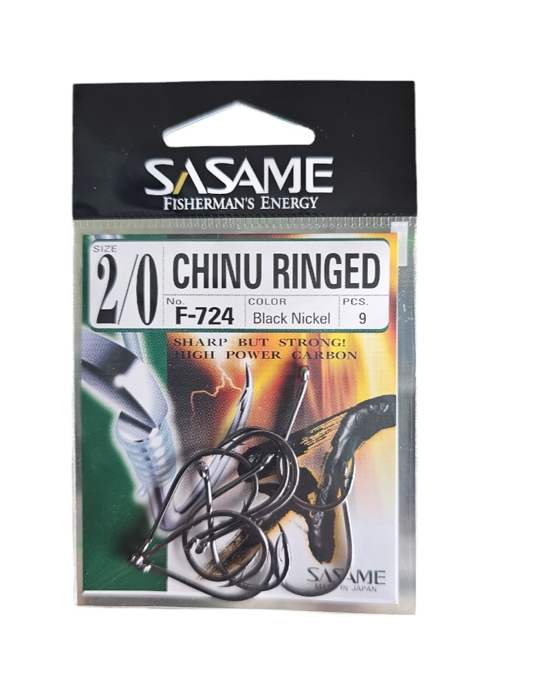 hook chinu ringed 2/0 - F-724 9pcs -Sasame-hameçon