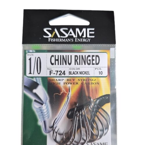 hook chinu ringed 1/0 - F-724 10pcs - Sasame-hameçon