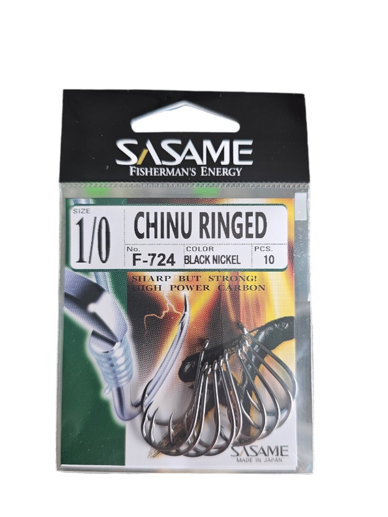 hook chinu ringed 1/0 - F-724 10pcs - Sasame-hameçon