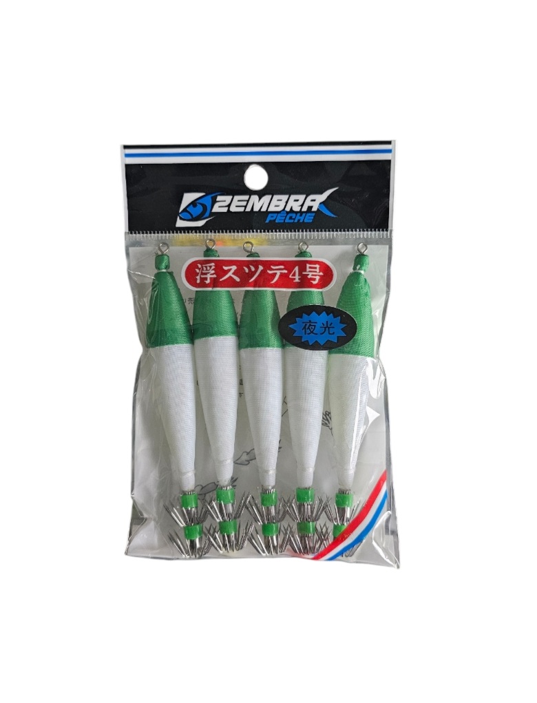 Turlutte 5pcs taille 4 vert