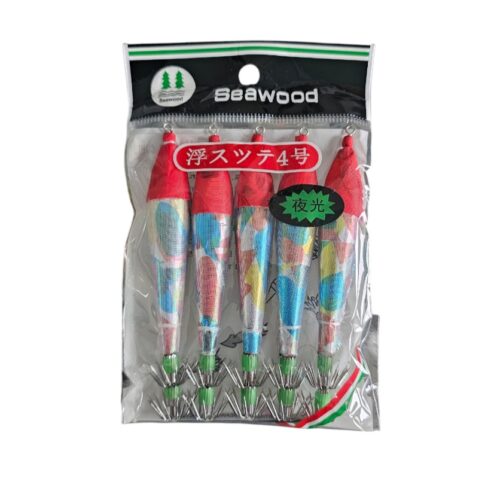 Turlutte 5pcs taille 4 rouge colorée