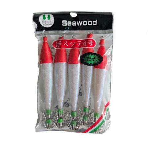 Turlutte 5pcs taille 4 rouge brillant