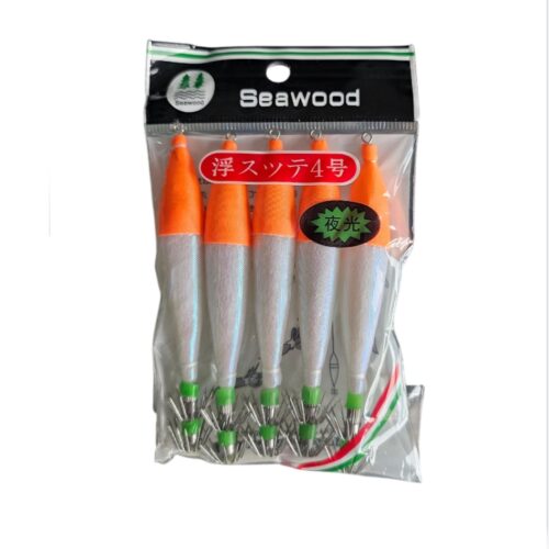 Turlutte 5pcs taille 4 orangée brillant