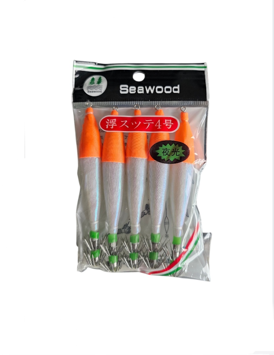 Turlutte 5pcs taille 4 orangée brillant